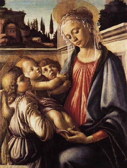 Sandro Botticelli Madonna and Child and Two Angels Sweden oil painting art